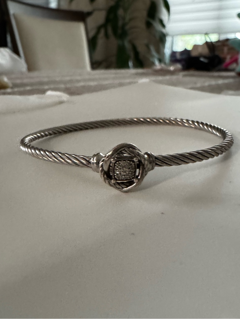 David Yurman Sterling Silver infinity Cable Bangle